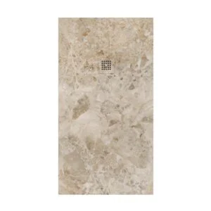Receveur de douche en résine avec texture ardoise. Effet marbre Tempora – antidérapant STONE 3D moderne