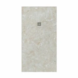 Receveur de douche en résine avec texture ardoise. Effet marbre opium – antidérapant STONE 3D moderne