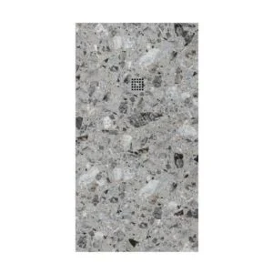 Receveur de douche en résine avec texture ardoise. Effet marbre Ferox – antidérapant STONE 3D moderne