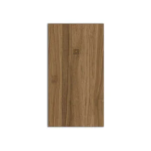 Receveur de douche en résine texture ardoise finition effet Merisier – antidérapant STONE 3D moderne