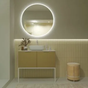 ELLA meuble de salle de bain sur pieds 2 portes finition OLIVE