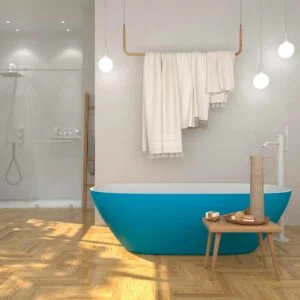 Baignoire îlot CAPRI ovale solid surface 160×75