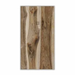 Receveur de douche en résine texture ardoise Erable américain finition effet bois – antidérapant STONE 3D moderne