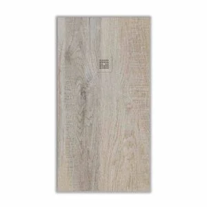 Receveur de douche en résine texture ardoise finition effet bois chêne américain – antidérapant STONE 3D modern