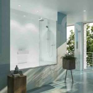 Pare-baignoire OPEN 1 panneau rabattable 85 cm WHITE MATE