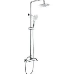 Colonne de douche Elba chrome / noir [ VAROBATH ]