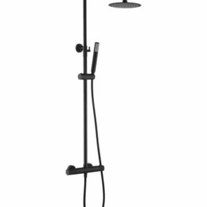 Colonne de douche thermostatique Line noir mat [ VAROBATH ]