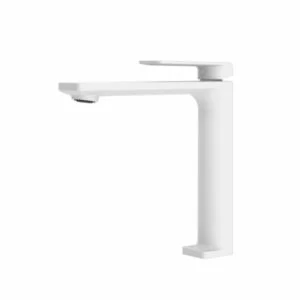 Robinet pour lavabo haut modèle Fiji blanc mat [ VAROBATH ]