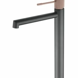 Robinet pour lavabo haut Line gris champagne mat [ VAROBATH ]