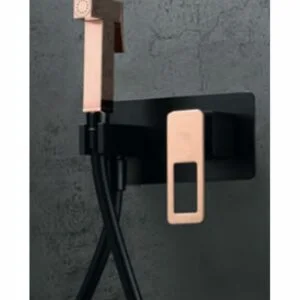 Mitigeur à encastrer bidet Suède noir or rose [ VAROBATH ]