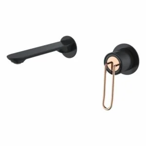Robinet pour évier encastrable Belize noir or rose [ VAROBATH ]