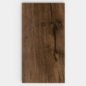 Receveur de douche en résine texture ardoise finition effet Bois Noyer Walquiria – antidérapant STONE 3D moderne