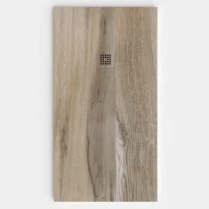 Receveur de douche en résine texture ardoise finition effet Bois Chêne Tortora – antidérapant STONE 3D moderne