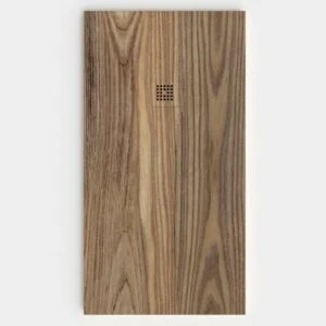Receveur de douche en résine texture ardoise finition effet Bois Fresno Estepa – antidérapant STONE 3D moderne