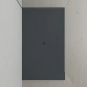 Extra-Large Receveur de douche XXL en résine avec texture ardoise et finition antidérapante GRIS ANTHRACITE Ral 7016