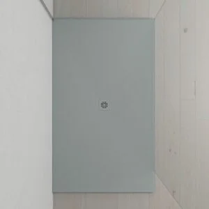 Extra-Large Receveur de douche XXL en résine avec texture ardoise et finition antidérapante GRIS Ral 7040
