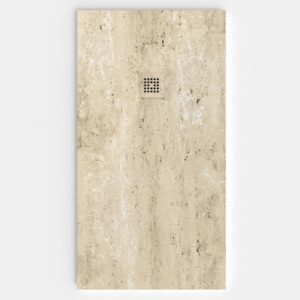 Receveur de douche STONE 3D effet marbre travertin, 100 cm x 160 cm